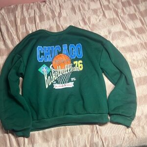 Green Chicago Basketball Sweatshirt